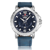 2018 New Top Luxury Brand Naviforce Leather Strap Sports Watches Men Quartz Clock Sports Military Wrist Watch Relogio masculino