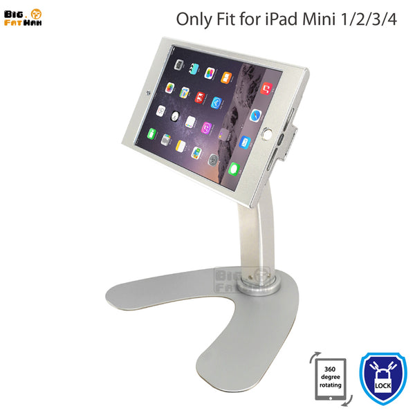 Metal tablet pc stand Holder Mount for iPad mini 1 2 3 4 holder stand 360 rotating desktop Security stand Holder for mini ipad